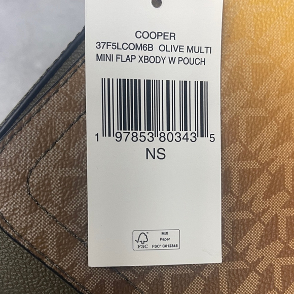 Michael Kors Cooper Mini Flap Crossboy With Pouch Olive Ombre Green Yellow - Picture 9 of 9